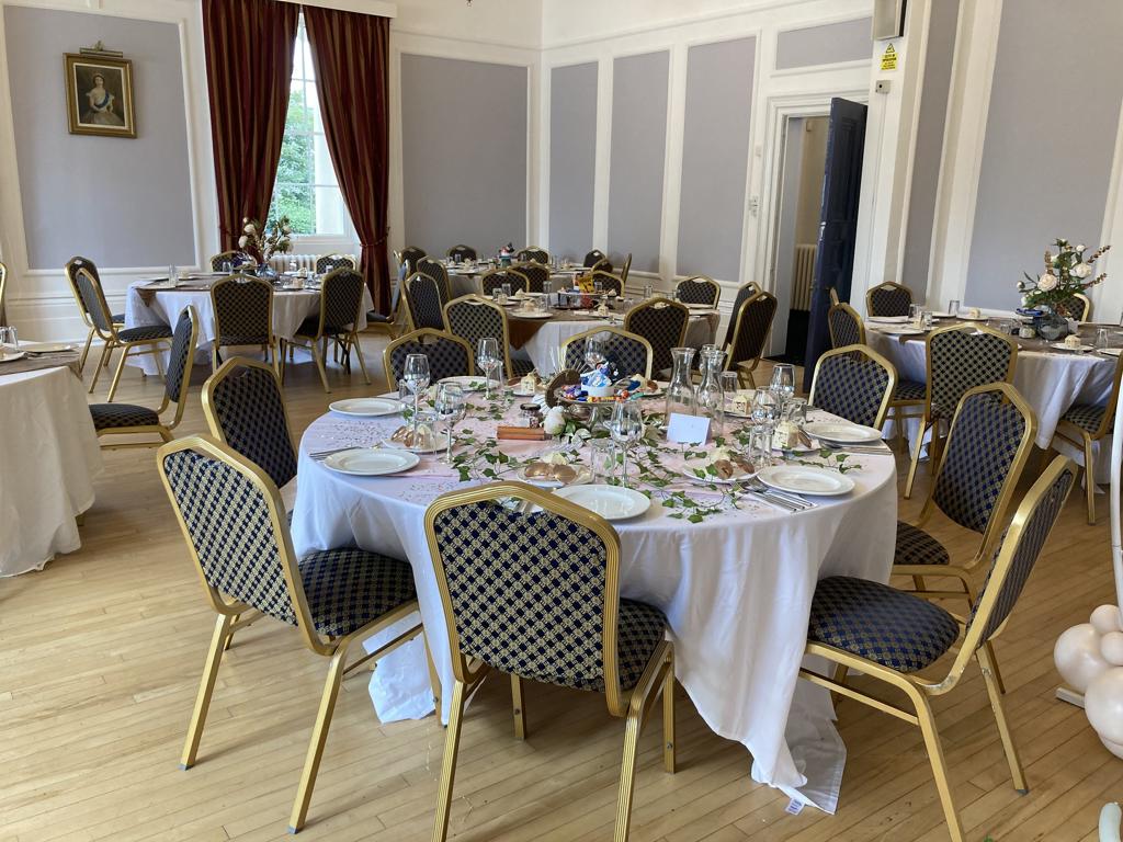 Regency wedding breakfast at Victoria House, Leamington Spa
